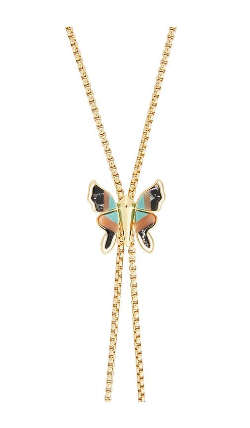 Wild Butterfly Bolo Necklace in Metallic Gold - Lele Sadoughi - Modalova