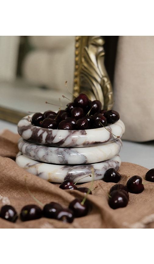 Calacatta Marble Catchall Tray in Black, White - Lauren Elizabeth - Modalova