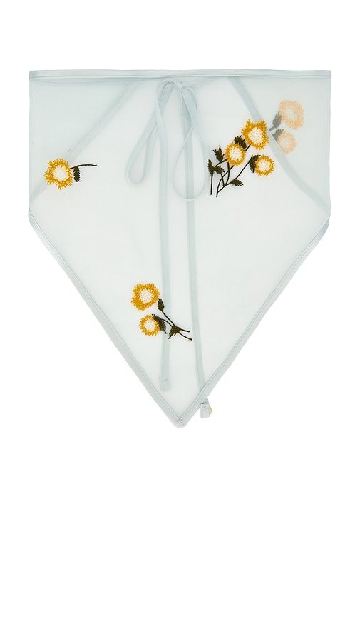 Isla Embroidered Bandana in Baby Blue - LELET NY - Modalova