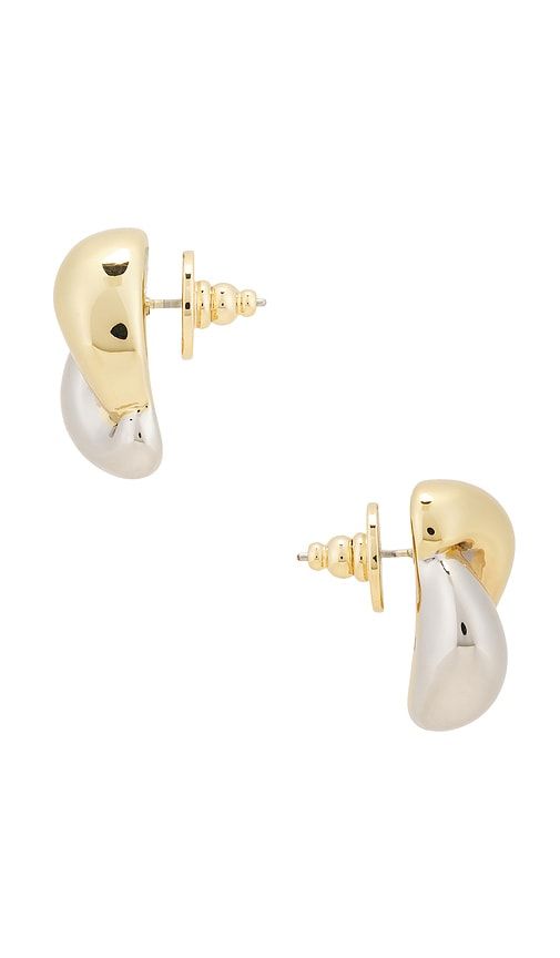 Cami Metal Earrings in Metallic Gold,Metallic Silver - LELET NY - Modalova