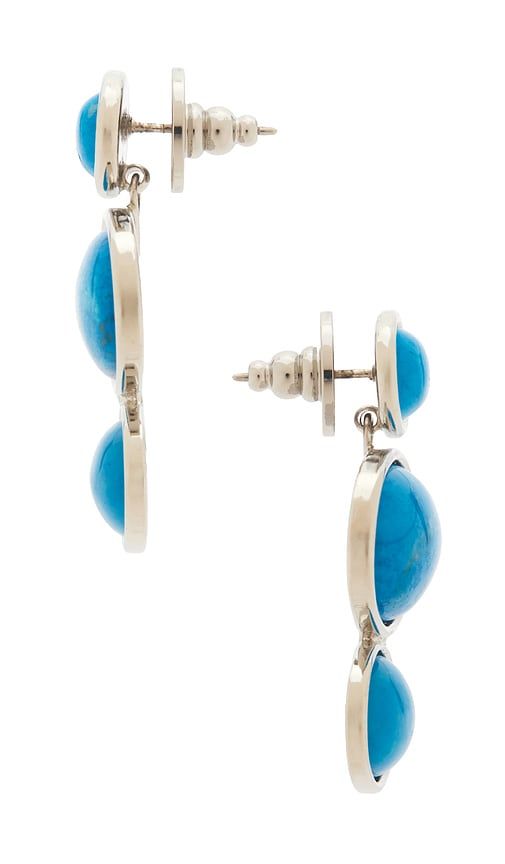 Vega Stone Linear Earrings in Teal - LELET NY - Modalova