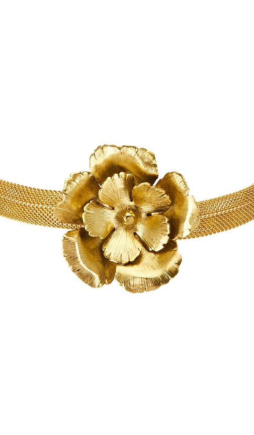 Eden Mesh Choker in Metallic Gold - LELET NY - Modalova
