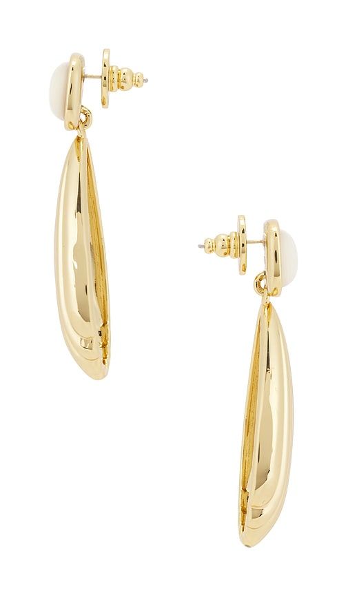 Chiara Shell Oversized Earrings in Metallic - LELET NY - Modalova