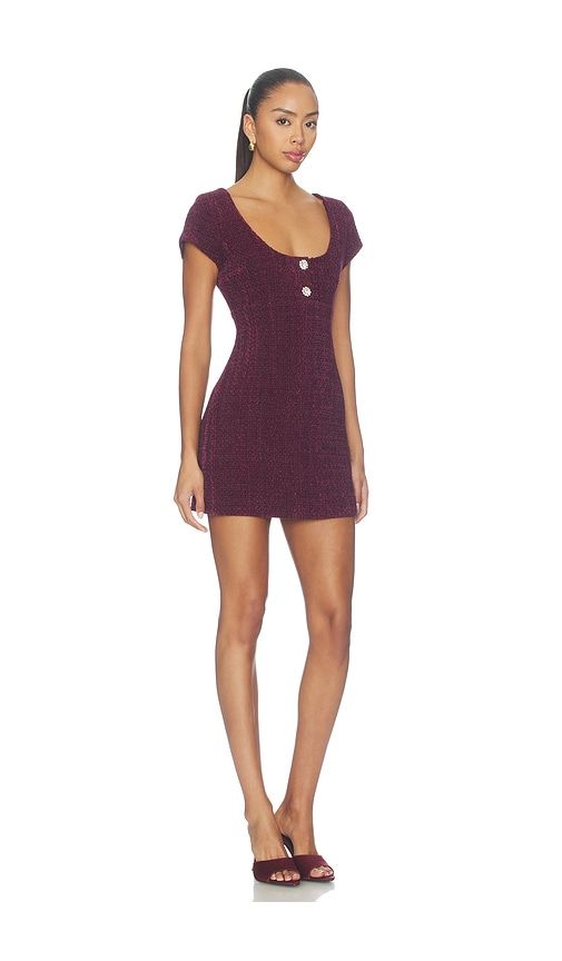 Tila Dress in Burgundy. - size 0 (also in 2, 4, 6, 8) - LoveShackFancy - Modalova