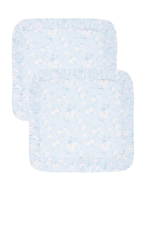 Ruffled Euro Pillow in Baby Blue - LoveShackFancy - Modalova