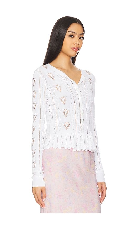 Thalia Cardigan in White. - size S (also in XS) - LoveShackFancy - Modalova