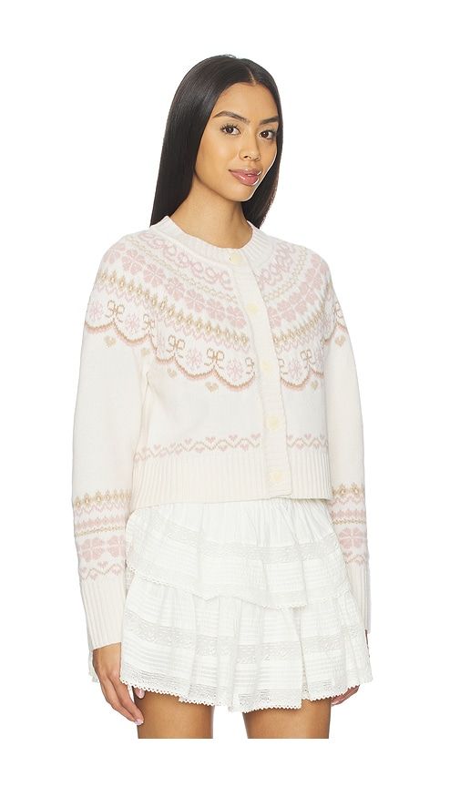 Shantae Cardigan in Cream. - size L (also in XL) - LoveShackFancy - Modalova