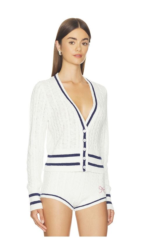 Evabella Cardigan in Ivory. - size L (also in M, S, XL, XS) - LoveShackFancy - Modalova