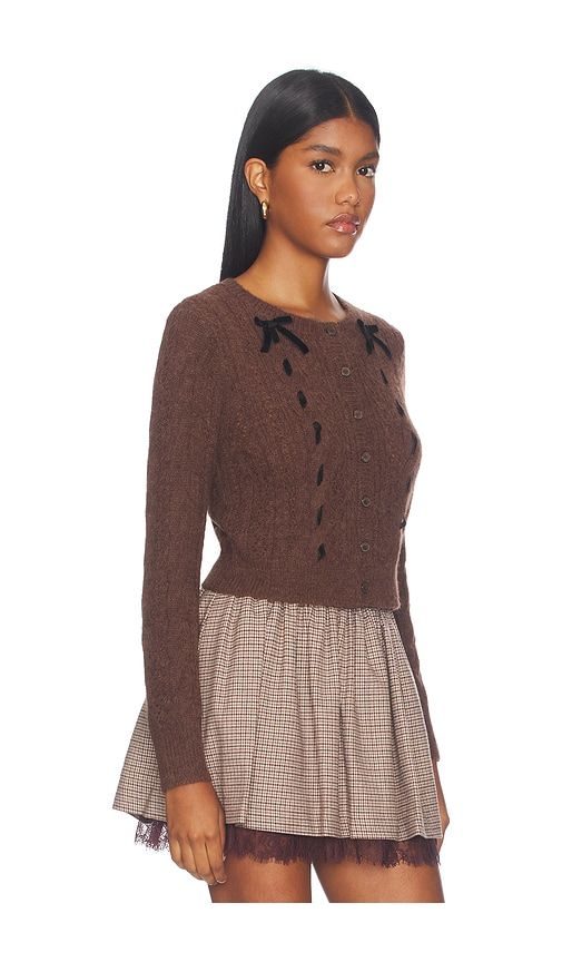 Dione Cardigan in Brown. - size L (also in M, S, XS, XXS) - LoveShackFancy - Modalova