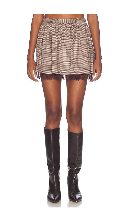 Catriona Skirt in Brown. - size 0 (also in 00, 10, 2, 4, 6, 8) - LoveShackFancy - Modalova