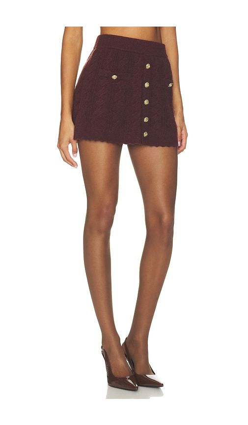 Berritt Skirt in Brown. - size M (also in S, XS, XXS) - LoveShackFancy - Modalova