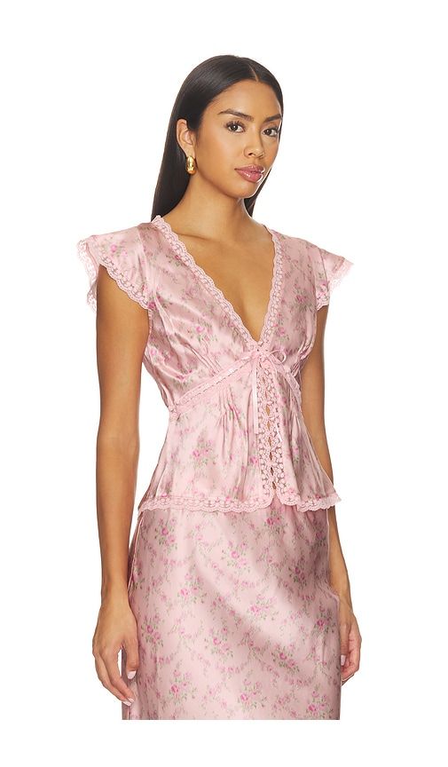 Amara Top in Pink. - size 0 (also in 10, 2, 4, 6, 8) - LoveShackFancy - Modalova