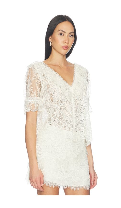Kaylin Top in White. - size S (also in XXS, XS, M, L) - LoveShackFancy - Modalova