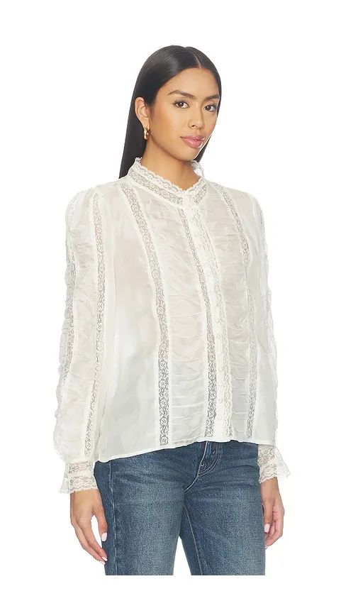 Jacque Top in Beige. - size S (also in XXS, XS, M, L) - LoveShackFancy - Modalova