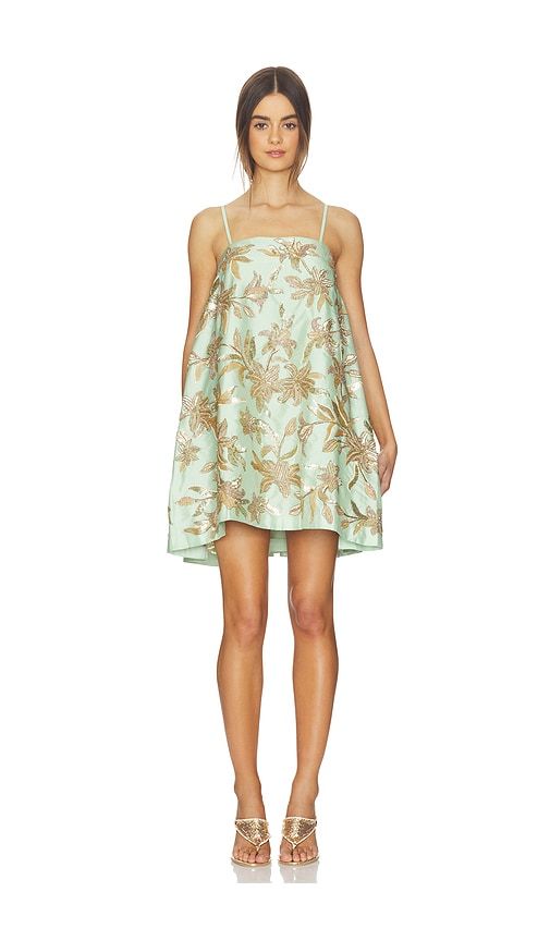 Embroidered Mini Dress in Mint. - size L (also in M, XL) - LA FUORI - Modalova