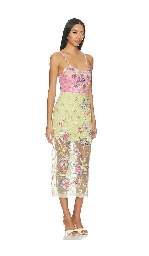 Embroidered Dress in Pink,Yellow. - size L (also in M, XL) - LA FUORI - Modalova