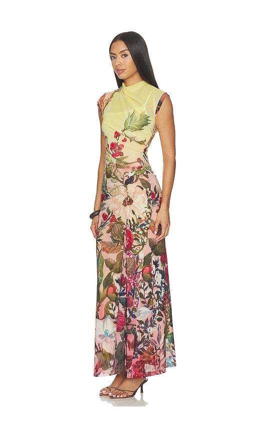 Botanical Symphony Bodycon Dress in Multi. - size XL (also in XS) - LA FUORI - Modalova