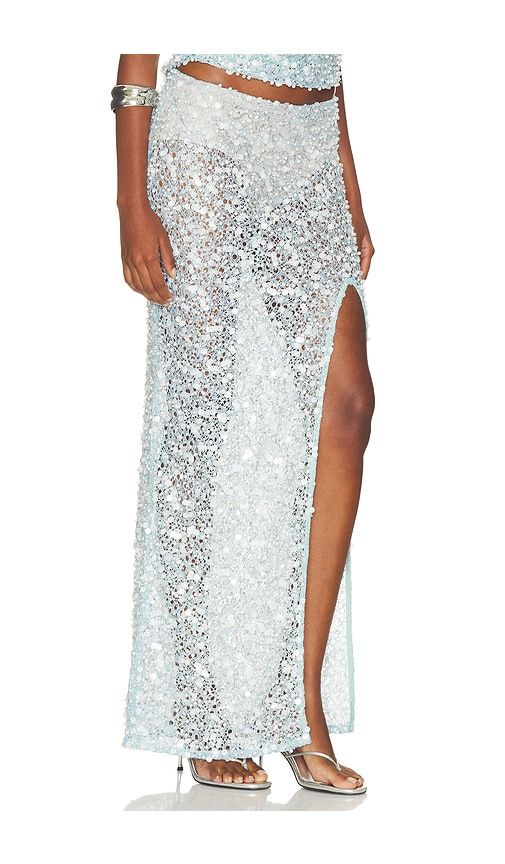 Isolde Lace Skirt in Blue. - size L (also in M, S, XL) - LA FUORI - Modalova