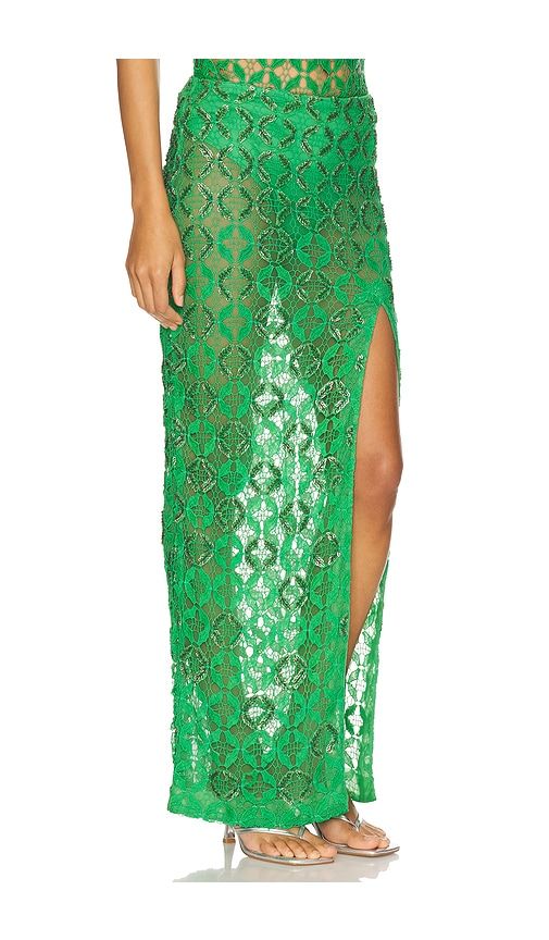 Mossy Meadow Skirt in Green. - size L (also in XL, XS) - LA FUORI - Modalova