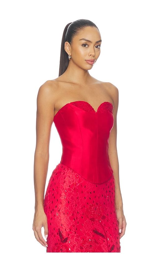 Red Siren Corset Top in Red. - size M (also in S, XS) - LA FUORI - Modalova