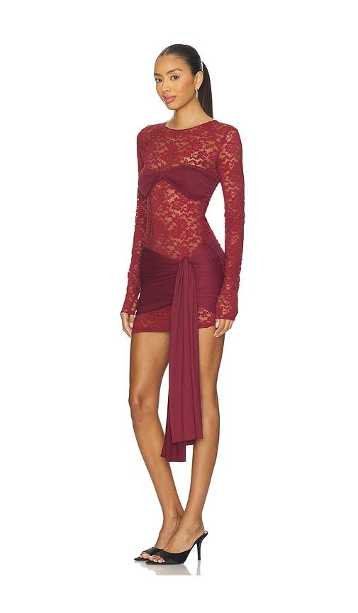 Midnight Mini Dress in Burgundy. - size M (also in S, XS, XXS) - LIONESS - Modalova