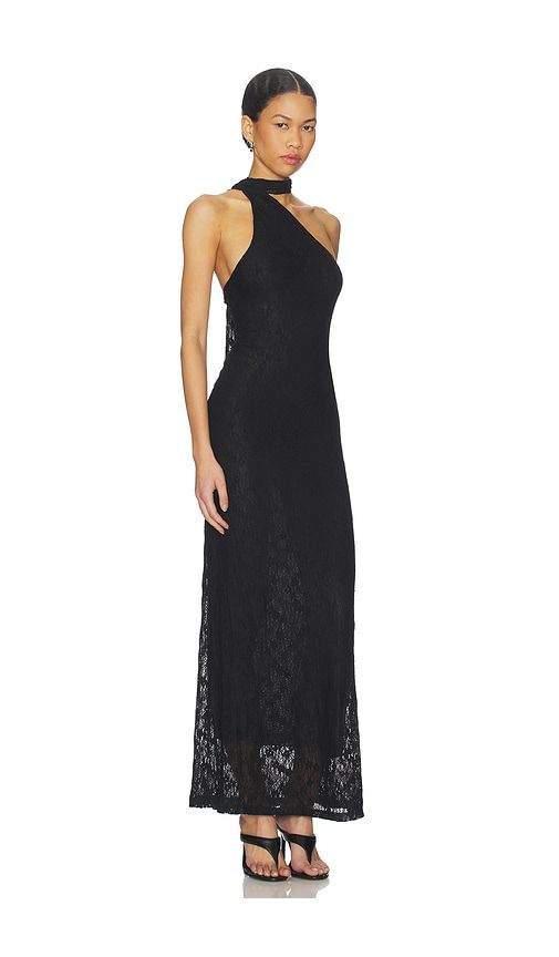 Lux Lace Maxi Dress in Black. - size L (also in M, S) - LIONESS - Modalova