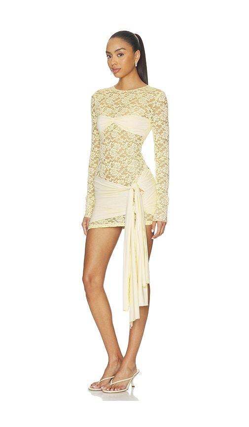 Midnight Mini Dress in Yellow. - size L (also in M, S, XL, XS, XXL) - LIONESS - Modalova