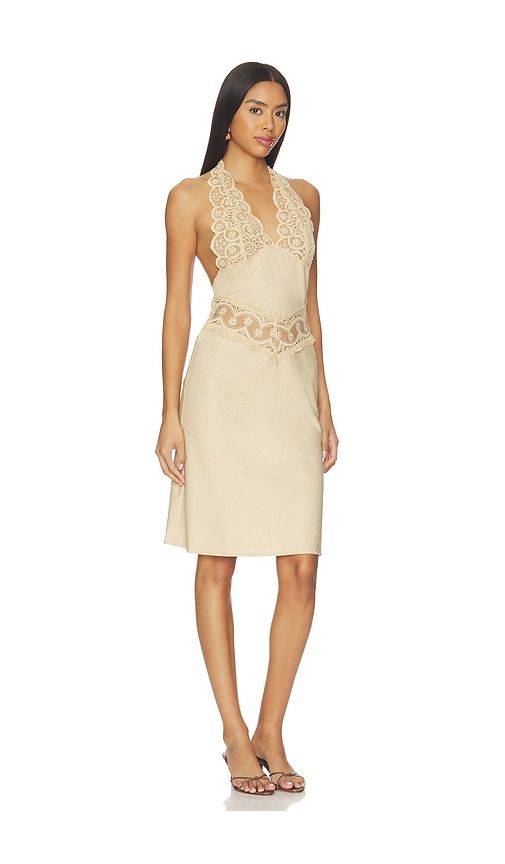 Solana Midi Dress in Beige. - size L (also in M, S, XL, XXL) - LIONESS - Modalova