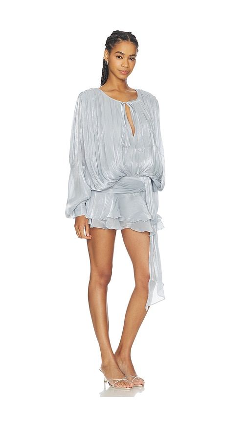 Elements Mini Dress in Metallic Silver. - size L (also in M, S, XS, XXS) - LIONESS - Modalova