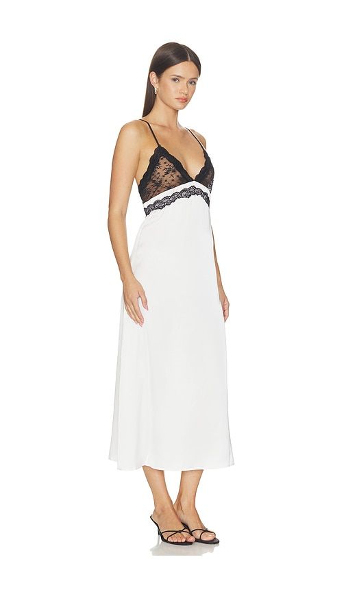 Le Paris Lace Midi Dress in Black & White. - size L (also in M, S, XL, XS) - LIONESS - Modalova