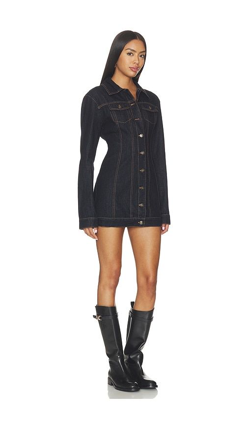 Rider Denim Mini Dress in Blue. - size L (also in M, S, XS) - LIONESS - Modalova