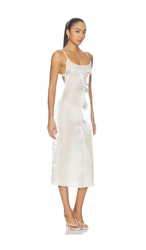 Electra Midi Dress in Cream. - size L (also in M, S, XL, XS, XXL, XXS) - LIONESS - Modalova