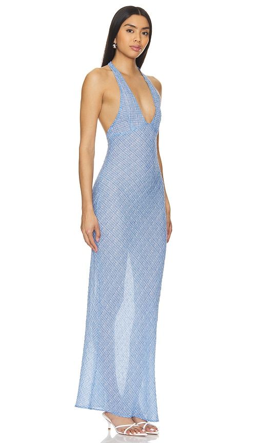 Carrie Halter Dress in Blue. - size L (also in M, S, XL) - LIONESS - Modalova