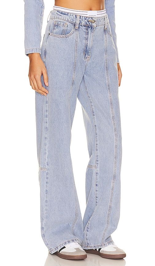 Dawson Wide Leg Jeans in Blue. - size L (also in XL) - LIONESS - Modalova