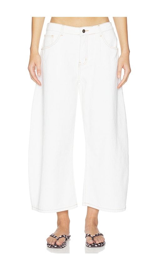 Horseshoe Cropped Jeans in White. - size L (also in M, S, XL, XS) - LIONESS - Modalova
