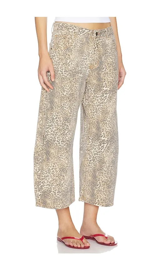 Horseshoe Cropped Jeans in Brown. - size L (also in M, S, XL, XS, XXS) - LIONESS - Modalova