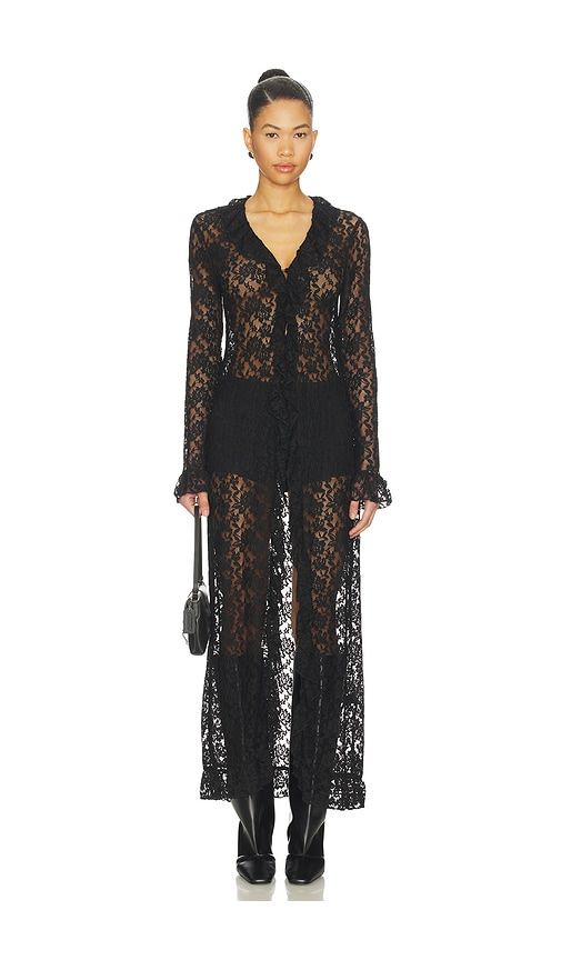 Long Nights Duster in Black. - size XS (also in XXS) - LIONESS - Modalova