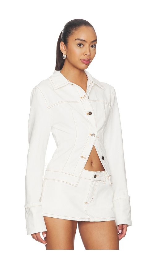 Bronx Denim Jacket in White. - size L (also in M, S, XS) - LIONESS - Modalova