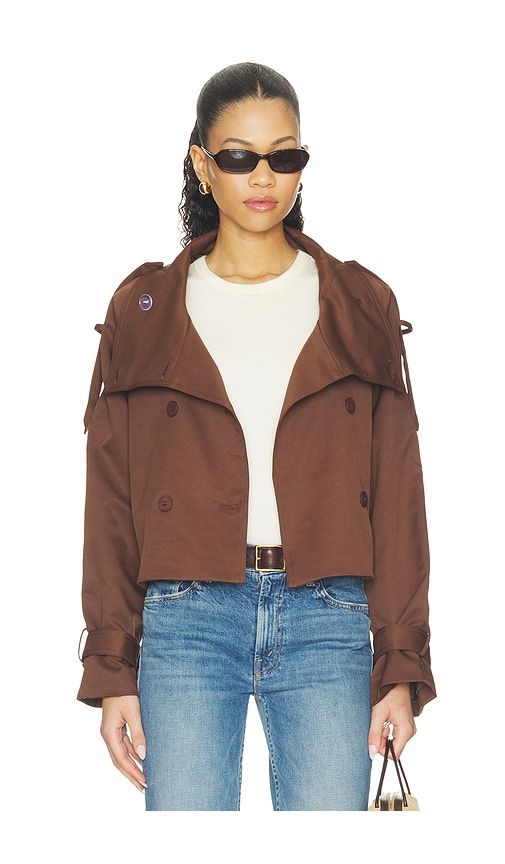 Blanc Cropped Trench in . - size L (also in M, S, XL, XS, XXL, XXS) - LIONESS - Modalova