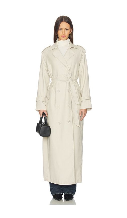 X REVOLVE Trencherous Coat in Beige. - size L (also in M, S, XL, XS, XXL, XXS) - LIONESS - Modalova