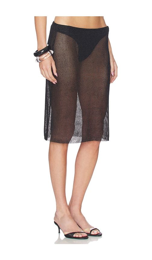 Luminous Midi Skirt in Black. - size L (also in M, S, XS) - LIONESS - Modalova