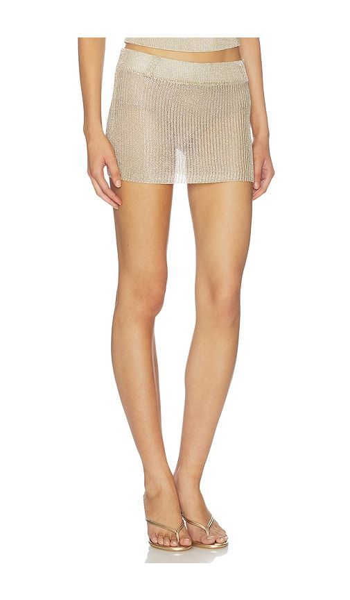 Sunset Mini Skirt in Metallic . - size M (also in S, XS, XXS) - LIONESS - Modalova