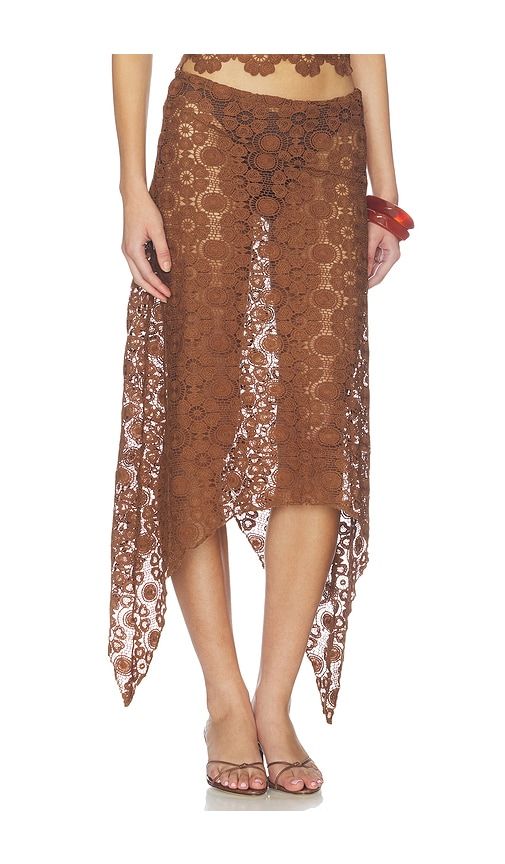 Trophy Midi Skirt in Brown. - size L (also in M, S, XS, XXS) - LIONESS - Modalova