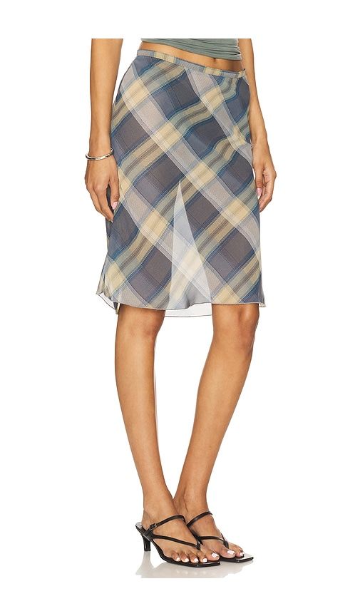 Shoreline Midi Skirt in Blue. - size L (also in M, S, XL, XS) - LIONESS - Modalova