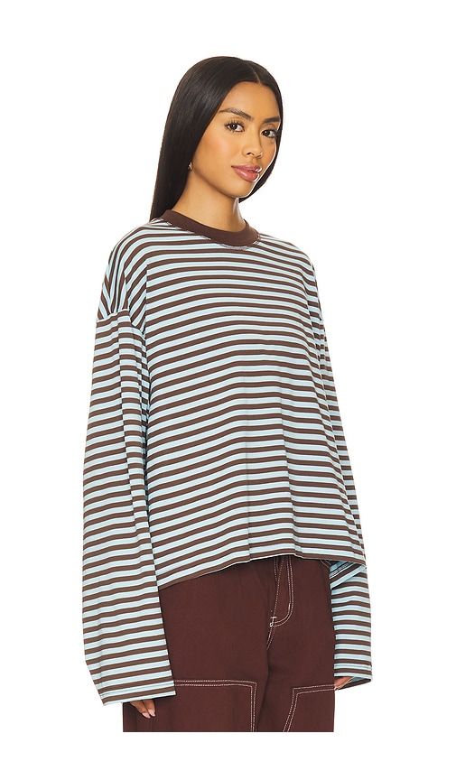 Bloom Long Sleeve Top in Brown, Baby Blue. - size L (also in M, XL, XS) - LIONESS - Modalova