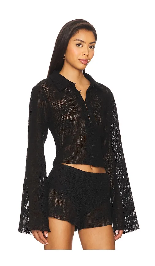 Babydoll Top in Black. - size S (also in XS, XXS) - LIONESS - Modalova