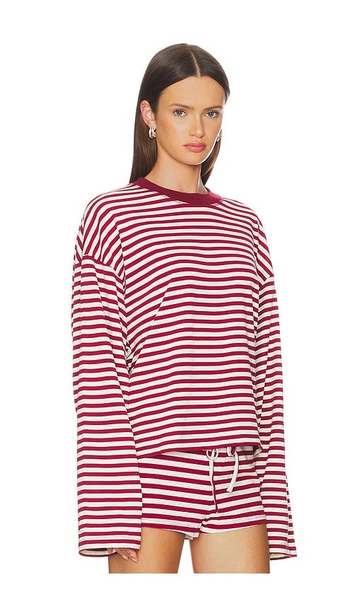 Bloom Long Sleeve Top in Wine. - size M (also in S, XL, XS) - LIONESS - Modalova