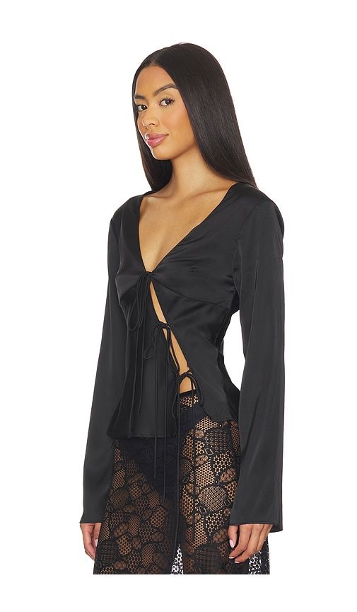 Mariah Long Sleeve Top in Black. - size L (also in M, S, XL, XS, XXL, XXS) - LIONESS - Modalova