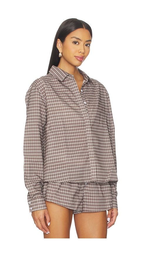 X REVOLVE Nirvana Shirt in Chocolate. - size M (also in S, XL, XS, XXL) - LIONESS - Modalova