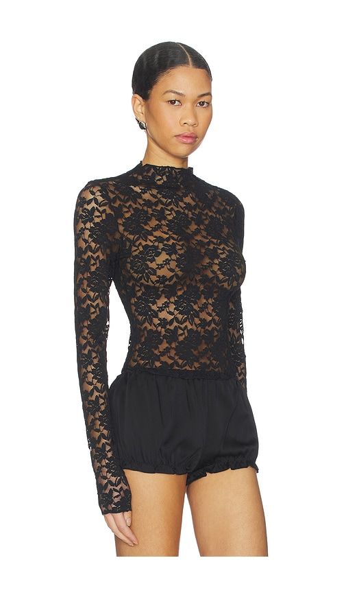 Hamptons Long Sleeve Top in Black. - size M (also in S, XS, XXS) - LIONESS - Modalova